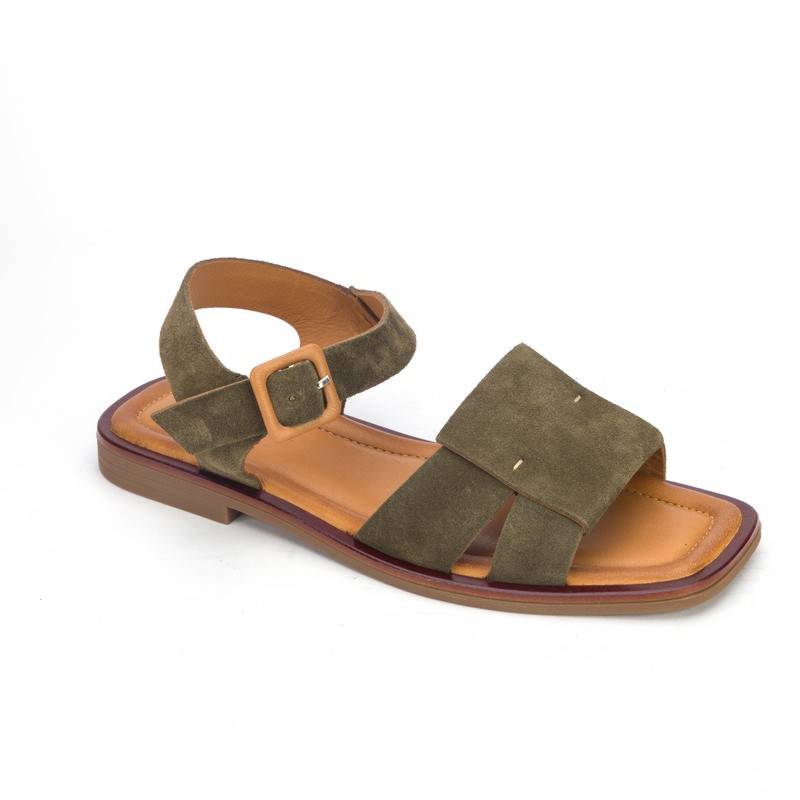 500-4013-haki-suede Сандалии жен.замша-кожа хаки